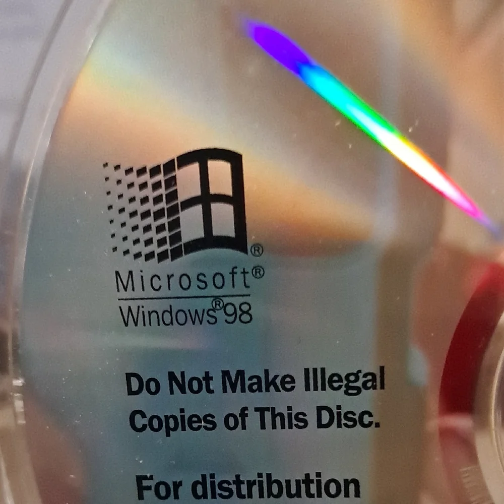 Microsoft Windows 98 CD Collection with Black and Silver Accents
